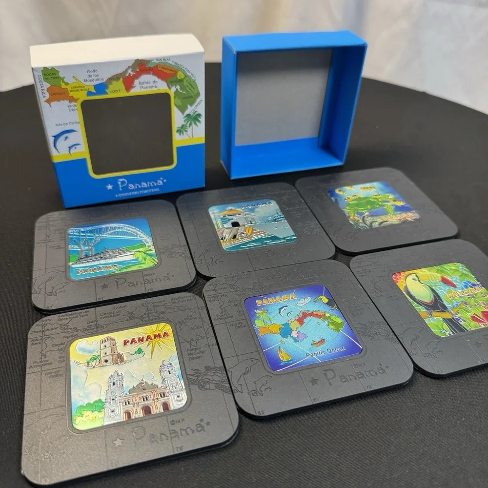 Panama Souvenir Square Coasters 4